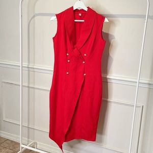 Red bodycon dress